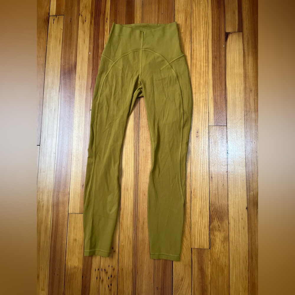 Lululemon - Mustard Yellow / Gold Full Length Leggings - Picture 1 of 5